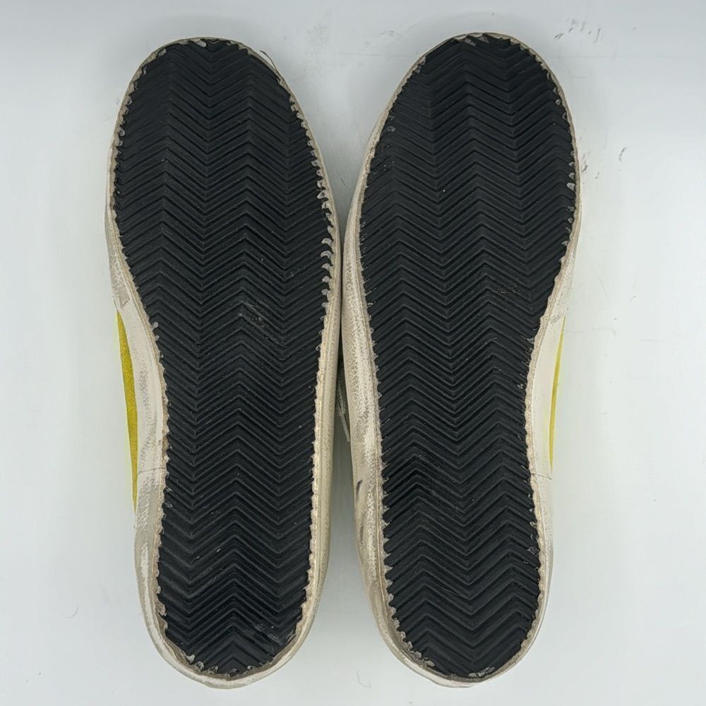 New Golden Goose SUPERSTAR DISTRESSED TRAINERS IN YELLOW Size 41 - Picture 8 of 12